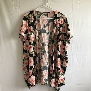 oversized forever 21 floral jacket cardigan wrap
